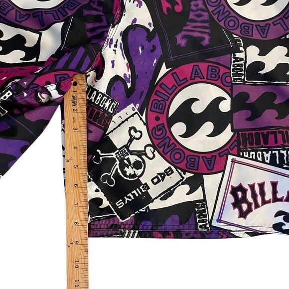 Billabong Mens Boardshorts Skulls Bad Billy Logo Purple White Size 36 - Picture 6 of 7